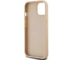 Apple iPhone 13 / 14 / 15 DKNY odinis dėklas Mono Stripe &amp; Metal Logo (DKHCP15SPRTHSLP) rožinės spalvos