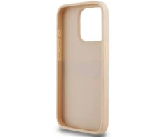 Apple iPhone 15 Pro DKNY odinis dėklas Mono Stripe & Metal Logo (DKHCP15LPRTHSLP) rožinės spalvos