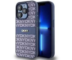 Apple iPhone 15 Pro Max DKNY odinis dėklas Mono Stripe & Metal Logo (DKHCP15XPRTHSLB) mėlynos spalvos