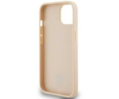 Apple iPhone 13 / 14 / 15 DKNY odinis dėklas Mono Stripe & Metal Logo (DKHCP14SPRTHSLP) rožinės spalvos