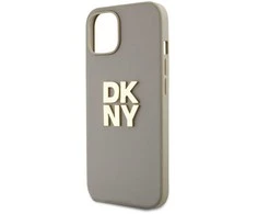 Dėklas Apple iPhone 13 / 14 / 15 DKNY Hardcase Wrist Strap Stock logotipas (DKHCP15SPBSWSE) smėlio spalvos
