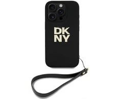DKNY DKHCP16XPBSWSK Apple iPhone 16 Pro Max 6.9" dėklas telefonui juodos spalvos Wrist Strap Stock Logo