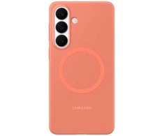 Samsung Galaxy S26+ silikoninis magnetinis dėklas, koralų spalvos, raudonas