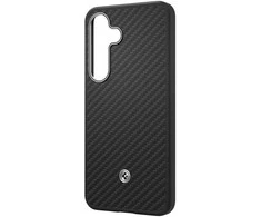 Dėklas GP-FPS931PGA Samsung by Spigen Enzo Aramid Magnetic Cover for Galaxy S25 Juodas Sidabrinis (Damaged Package) (Pažeista pakuotė)