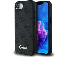 Guess 4G Script Logo MagSafe dėklas iPhone 16e - juodas