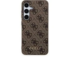 Samsung Galaxy A35 5G Guess Hard Dėklas 4G Metal Gold Logo (GUOHCSA35G4GFBR) rudos spalvos