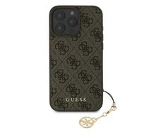 Guess 4G Charm Apple iPhone 16 Pro Max Tone on Tone dėklas telefonui rudos spalvos