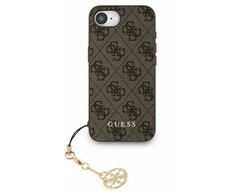 Guess 4G Charm dėklas skirtas Apple iPhone 16e Tone on Tone Brown