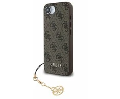 Guess 4G Charm dėklas skirtas Apple iPhone 16e Tone on Tone Brown