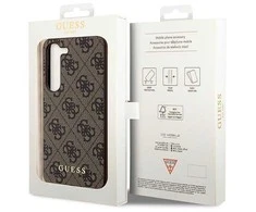 Samsung Galaxy A35 5G Guess dėklas 4G Charms Collection (GUHCSA35GF4GBR) rudos spalvos