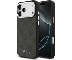 Guess 4G MagSafe dėklas skirtas Apple iPhone 17 Pro Max juodos spalvos