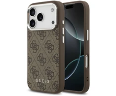 Guess 4G MagSafe dėklas skirtas Apple iPhone 17 Pro rudos spalvos