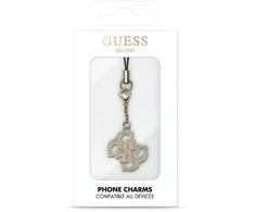 Dėklas Guess pakabukas GUCPM4GID telefono dirželis 4G Glitter Charm