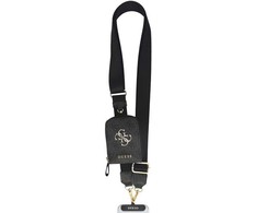 Dėklas Guess Crossbody Strap PU 4G Metal Logo + Purse juodos spalvos