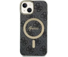 Dėklas GUESS GUHMP15SH4STK IPHONE 15/14/13 6.1 "Juodas / Juodas HARDCASE IML 4G MAGSAFE