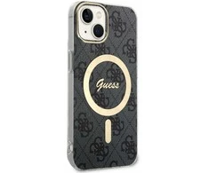 Dėklas GUESS GUHMP15SH4STK IPHONE 15/14/13 6.1 "Juodas / Juodas HARDCASE IML 4G MAGSAFE
