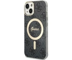 Dėklas GUESS GUHMP15SH4STK IPHONE 15/14/13 6.1 "Juodas / Juodas HARDCASE IML 4G MAGSAFE