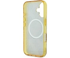 Guess IML Peony On 4G Background MagSafe Apple iPhone 16 Case – dėklas telefonui rudos spalvos