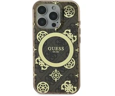 Guess GUHMP16XH4PYEEW Apple iPhone 16 Pro Max 6.9″ rudos spalvos kietas dėklas IML Peony On 4G Background MagS