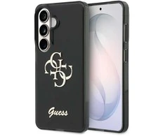 Guess IML 4G Script Metal Logo dėklas skirtas Samsung Galaxy 26 juodos spalvos