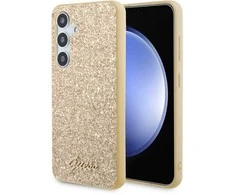 Samsung Galaxy S24 Plus Guess dėklas Glitter Script (GUHCS24MHGGSHD) aukso spalvos