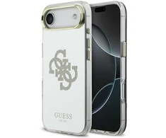 Guess PC/TPU Mirror 4G Glitter Logo MagSafe dėklas skirtas Apple iPhone Air Gold