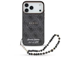 Guess PU 4G MagSafe Strap Limited Edition of 299 dėklas skirtas Apple iPhone 17 Pro Max juodos spalvos