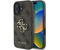 Guess 4G Big Logo Apple iPhone 16 – dėklas telefonui rudos spalvos