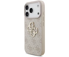 Dėklas Guess PU 4G Metal Logo Case for iPhone 18 Pro Rožinė