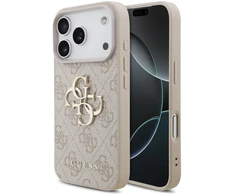 Dėklas Guess PU 4G Metal Logo Case for iPhone 18 Pro Rožinė