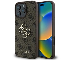 Guess 4G Big Logo Apple iPhone 16 Pro Max – dėklas telefonui rudos spalvos