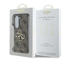 Guess PU 4G Metal Logo Samsung Galaxy Z Fold6 dėklas telefonui rudos spalvos
