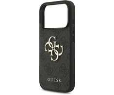 Guess 4G Strap 4G Classic Logo dėklas skirtas Apple iPhone 17 Pro juodos spalvos