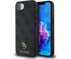 GUESS dėklas skirtas Apple iPhone 16e (SE 4 2025) compatible with MagSafe GUHMPSE4P4SM4MK (PU 4G Small 4G and Classic) juodos spalvos