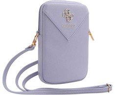 Guess krepšys su užtrauktuku Triangle 4G (GUWBZPGSTEGU) violetinės spalvos