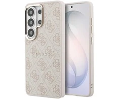 Guess PU Leather 4G Gold Frame Magnetic dėklas skirtas Samsung Galaxy S26 Ultra rožinės spalvos