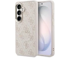 Guess PU Leather 4G Gold Frame Magnetic dėklas skirtas Samsung Galaxy S26 rožinės spalvos