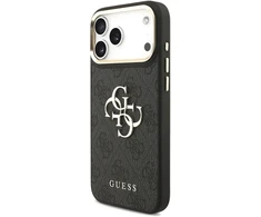 Dėklas Guess 4G Big 4G Classic Logo Case for iPhone 17 Pro Max / 18 Pro Max - Juodas and Gold