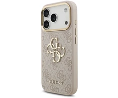 Dėklas Guess 4G Big 4G Classic Logo skirtas iPhone 18 / iPhone 17 Pro pink auksinis