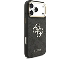 Dėklas Guess 4G Big 4G Classic Logo Case for iPhone 17 Pro Max / 18 Pro Max - Juoda ir auksinė