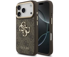 Dėklas Guess 4G Big 4G Classic Logo do iPhone 18 Pro / 17 Pro ruda auksinė