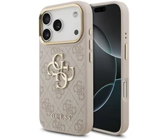 Dėklas Guess 4G Big 4G Classic Logo skirtas iPhone 18 / iPhone 17 Pro pink auksinis