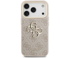 Dėklas Guess 4G Big 4G Classic Logo skirtas iPhone 18 / iPhone 17 Pro, rožinio aukso spalvos