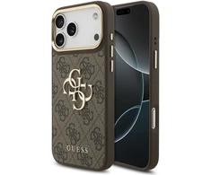 Dėklas Guess 4G Big 4G Classic Logo do iPhone 18 Pro Max / 17 Pro Max ruda auksinė