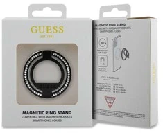Guess laikiklis GUMRSALDGK Ringstand Rhinestones juodas