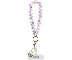 Guess Universal Wrist Strap Crystals 4G Charm rožinės spalvos