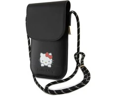 Hello Kitty odinis dėklas krepšys Daydreaming Cord (HKOWBSKCDKK) juodos spalvos