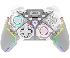 „iPega 9666BH“ „Bluetooth“ RGB žaidimų pultas, skirtas „Android“ / „iOS“ / „PS3“ / „PS4“ / „PC“ / „N-Switch“ Baltas