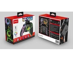 „iPega 9666TH“ „Bluetooth“ RGB žaidimų pultas, skirtas „Android“ / „iOS“ / „PS3“ / „PS4“ / „PC“ / „N-Switch“ juodas