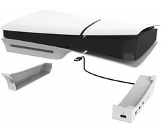Dėklas iPega P5S008 horizontalus stovas su USB HUB, skirtas PS5 Slim Baltas